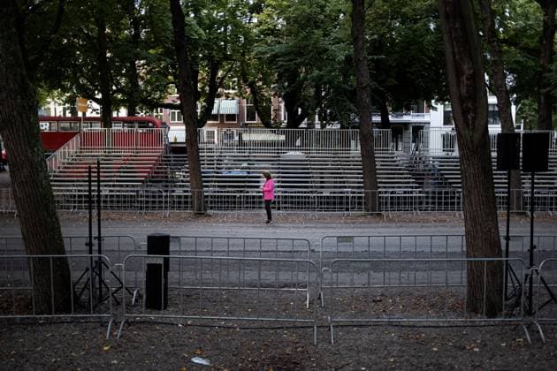 THE HAGUE - Grandstands along the route for the Prinsjesdag celebration. On the third Tuesday of September, the new working year of the First and Second Chambers is opened. RAMON VAN FLYMEN ANP netherlands out - belgium out  Copyright: xx x568675722x originalFilename: 568675722.jpg