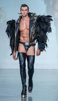 September 14, 2026, Bronx, New York, USA: A model walks runway for The Blonds 20th Anniversary by David and Phillipe Blond presented by Motorola Razr Spring Summer 27 fashion show during SS27 FW at Lavan in New York, NY on September 15, 2026. Bronx USA  - ZUMAr339 20260914_znp_r339_002 Copyright: xLevxRadinx