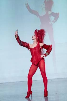 September 14, 2026, Bronx, New York, USA: Aquaria walks runway for The Blonds 20th Anniversary by David and Phillipe Blond presented by Motorola Razr Spring Summer 27 fashion show during SS27 FW at Lavan in New York, NY on September 15, 2026. Bronx USA  - ZUMAr339 20260914_znp_r339_004 Copyright: xLevxRadinx