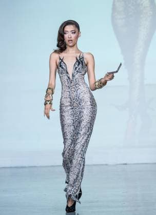 September 14, 2026, Bronx, New York, USA: Aqua Parios walks runway for The Blonds 20th Anniversary by David and Phillipe Blond presented by Motorola Razr Spring Summer 27 fashion show during SS27 FW at Lavan in New York, NY on September 15, 2026. Bronx USA  - ZUMAr339 20260914_znp_r339_007 Copyright: xLevxRadinx