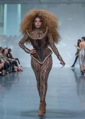September 14, 2026, Bronx, New York, USA: Jillian Hervey walks runway for The Blonds 20th Anniversary by David and Phillipe Blond presented by Motorola Razr Spring Summer 27 fashion show during SS27 FW at Lavan in New York, NY on September 15, 2026. Bronx USA  - ZUMAr339 20260914_znp_r339_022 Copyright: xLevxRadinx
