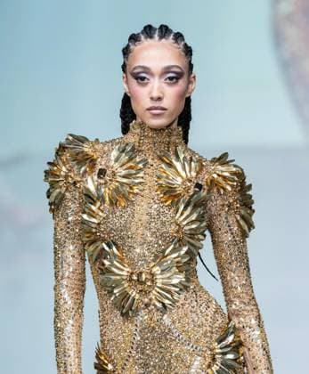 September 14, 2026, Bronx, New York, USA: A model walks runway for The Blonds 20th Anniversary by David and Phillipe Blond presented by Motorola Razr Spring Summer 27 fashion show during SS27 FW at Lavan in New York, NY on September 15, 2026. Bronx USA  - ZUMAr339 20260914_znp_r339_039 Copyright: xLevxRadinx