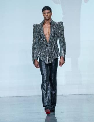 September 14, 2026, Bronx, New York, USA: A model walks runway for The Blonds 20th Anniversary by David and Phillipe Blond presented by Motorola Razr Spring Summer 27 fashion show during SS27 FW at Lavan in New York, NY on September 15, 2026. Bronx USA  - ZUMAr339 20260914_znp_r339_040 Copyright: xLevxRadinx