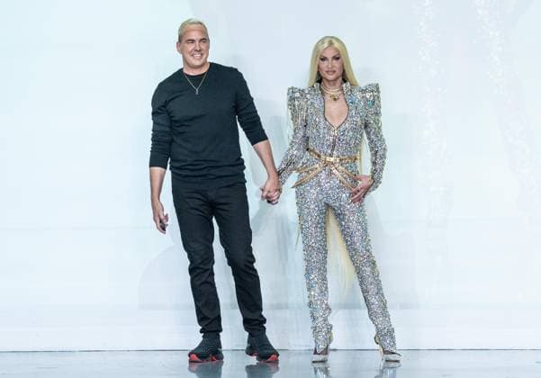 September 14, 2026, Bronx, New York, USA: David and Phillipe Blond walk runway for The Blonds 20th Anniversary by David and Phillipe Blond presented by Motorola Razr Spring Summer 27 fashion show during SS27 FW at Lavan in New York, NY on September 15, 2026. Bronx USA  - ZUMAr339 20260914_znp_r339_091 Copyright: xLevxRadinx