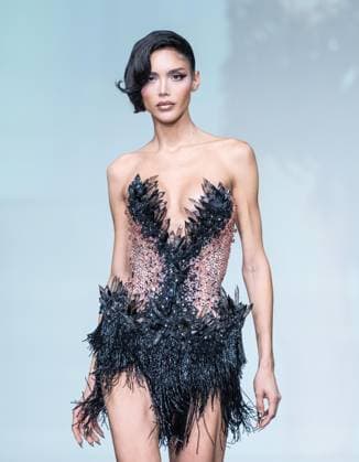 September 14, 2026, Bronx, New York, USA: A model walks runway for The Blonds 20th Anniversary by David and Phillipe Blond presented by Motorola Razr Spring Summer 27 fashion show during SS27 FW at Lavan in New York, NY on September 15, 2026. Bronx USA  - ZUMAr339 20260914_znp_r339_192 Copyright: xLevxRadinx