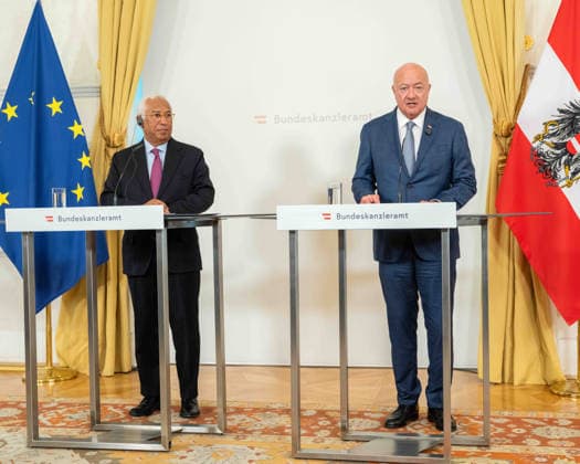 September 15, 2026: Working visit to the capitals by President Antonio Costa of the European Council and Federal Chancellor Christian Stocker of the ÖVP on September 15, 2026, during the working visit as part of the EU Council President’s Tour of the Capitals at the Federal Chancellery in Vienna, Vienna, Austria