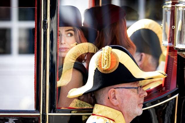 THE HAGUE - Prince Constantijn, Princess Laurentien, Princess Ariane, and Princess Alexia depart from Noordeinde Palace for the Royal Theatre on Prinsjesdag. The new working year of the First and Second Chambers is opened on the third Tuesday of September. RAMON VAN FLYMEN ANP netherlands out - belgium out  Copyright: xx x568704705x originalFilename: 568704705.jpg