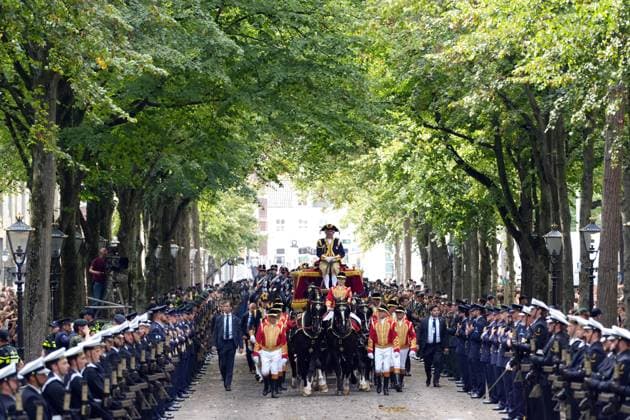 THE HAGUE - The royal procession on Prinsjesdag. On the third Tuesday of September, the new working year of the First and Second Chambers is opened. LINA SELG ANP netherlands out - belgium out  Copyright: xx x568704856x originalFilename: 568704856.jpg