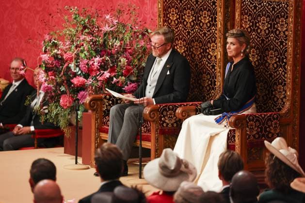 Den Haag, The Netherlands, 2026-09-15 13:25:51 THE HAGUE, 15-09-2026, Royal Theatre. King Willem Alexander during the reading of the Speech from the Throne in the Royal Theatre to members of the First and Second Chambers. PHOTO: NLBEELD Wesley de Wit. In the photo: Queen Maxima of the Netherlands Credit: NL Beeld Patrick van Emst  Copyright: xx x