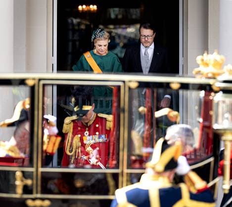 THE HAGUE - Prince Constantijn, Princess Laurentien, Princess Ariane, and Princess Alexia depart from Noordeinde Palace for the Royal Theatre on Prinsjesdag. The new working year of the First and Second Chambers is opened on the third Tuesday of September. RAMON VAN FLYMEN ANP netherlands out - belgium out  Copyright: xx x568705075x originalFilename: 568705075.jpg