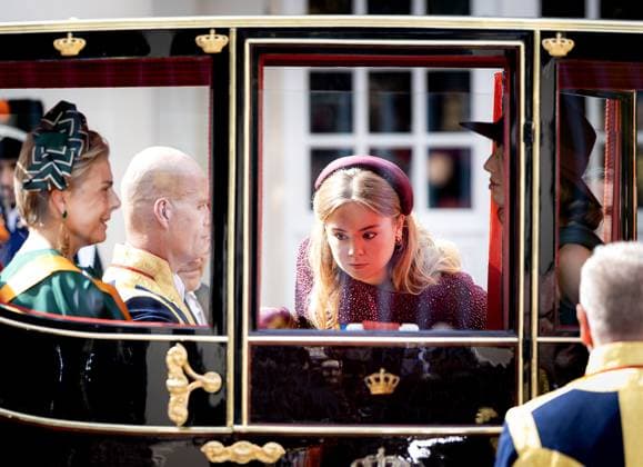 THE HAGUE - Prince Constantijn, Princess Laurentien, Princess Ariane, and Princess Alexia depart from Noordeinde Palace for the Royal Theatre on Prinsjesdag. The new working year of the First and Second Chambers is opened on the third Tuesday of September. RAMON VAN FLYMEN ANP netherlands out - belgium out  Copyright: xx x568705078x originalFilename: 568705078.jpg