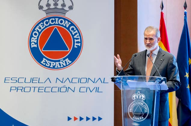 The King Presides Over the Opening of the 2026–2027 Academic Year at the National School of Civil Protection King Felipe VI speaks during the opening of the 2026–2027 academic year at the National School of Civil Protection on September 15, 2026, in Rivas Vaciamadrid, Madrid, Spain. The King presides over the opening of the academic year to mark the renovation of the school’s facilities, where students will receive specialized training in civil protection from the General State Administration and other entities with which the school maintains collaborative relationships. SEPTEMBER 15, 2026, Rivas Vaciamadrid, Madrid Rivas Vaciamadrid, Madrid, Spain  Copyright: xAlbertoxOrtegax 7776410