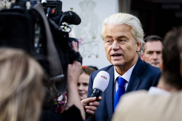THE HAGUE - Geert Wilders (PVV) leaves the Royal Theatre after the Speech from the Throne during Prinsjesdag. The new working year of the Senate and the House of Representatives is opened on the third Tuesday of September. IRIS VAN DEN BROEK ANP netherlands out - belgium out  Copyright: xx x568709024x originalFilename: 568709024.jpg