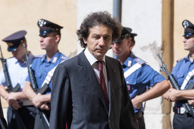 IPA88557507 - Marco Cappato Attends the Secular Funeral for Emma Bonino in Rome  Copyright: xMatteoxNardonex xx IPA88557507
