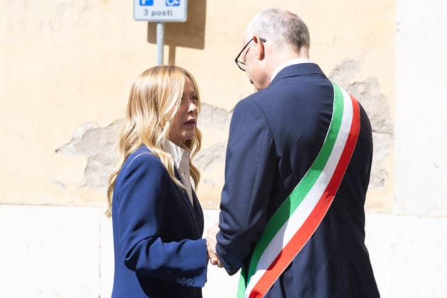 IPA88557564 - Giorgia Meloni Attends the Secular Funeral for Emma Bonino in Rome  Copyright: xMatteoxNardonex xx IPA88557564