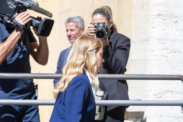 IPA88557569 - Giorgia Meloni Attends the Secular Funeral for Emma Bonino in Rome  Copyright: xMatteoxNardonex xx IPA88557569