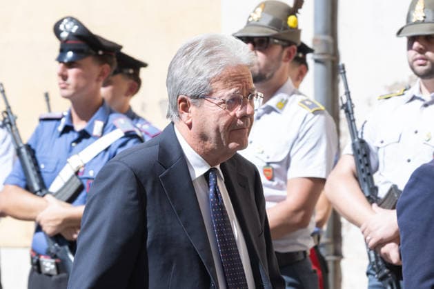 IPA88557521 - Paolo Gentiloni Attends Emma Bonino s Secular Funeral in Rome  Copyright: xMatteoxNardonex xx IPA88557521