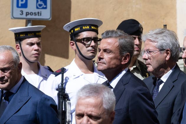 IPA88557638 - Carlo Calenda Attends the Secular Funeral for Emma Bonino in Rome  Copyright: xMatteoxNardonex xx IPA88557638