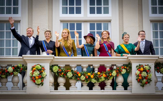 15-09-2026 Prinsjesdag King Willem-Alexander and Queen Maxima and Princess Amalia and Princess Alexia and Princess Ariane and Princess Laurentien and Prince Constantijn on the balcony of palace Noordeinde after the opening of the parliamentary year in The Hague. Â  Copyright: xPPEx