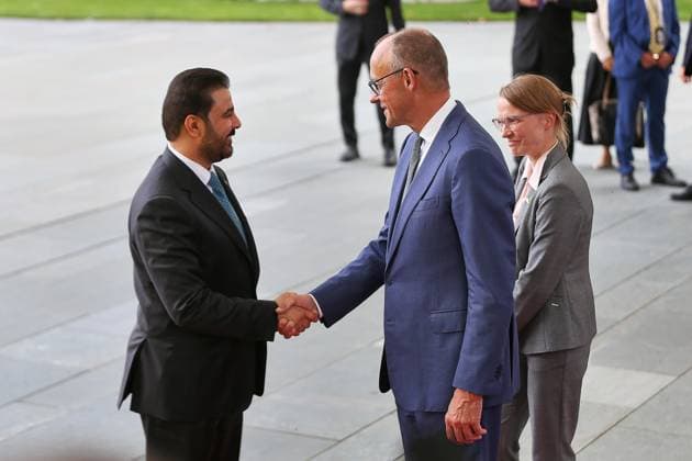Berlin, Germany, September 15, 2026; Federal Chancellery: Reception for the Prime Minister of Iraq; Federal Chancellor Friedrich Merz (CDU) and Ali al-Zaidi, accompanied by an interpreter Copyright: xdtsxNachrichtenagenturx dts_134683