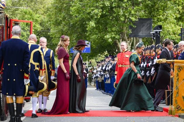 THE HAGUE - Princess Ariane, Princess Alexia, Princess Laurentien, and Prince Constantijn arrive at the Royal Theatre for the Speech from the Throne on Prinsjesdag. The new working year of the First and Second Chambers is opened on the third Tuesday of September. PATRICK VAN EMST POOL ANP netherlands out - belgium out  Copyright: xx x568712773x originalFilename: 568712773.jpg