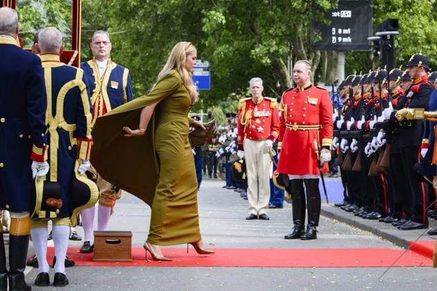 THE HAGUE - Princess Amalia arrives at the Royal Theatre for the Speech from the Throne on Prinsjesdag. The new working year of the First and Second Chambers is opened on the third Tuesday of September. PATRICK VAN EMST POOL ANP netherlands out - belgium out  Copyright: xx x568713536x originalFilename: 568713536.jpg