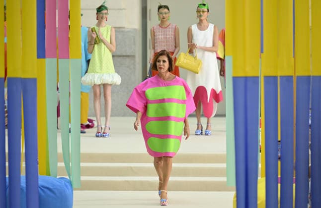 Madrid Fashion Week MADRID, SPAIN - SEPTEMBER 15: A model presents a creation by Spanish designer Agatha Ruiz de la Prada for the Spring Summer 2027 collection during Mercedes-Benz Fashion Week Madrid at the Crystal Gallery of Cibeles Palace in Madrid, Spain, on September 15, 2026. Burak Akbulut Anadolu Madrid Spain. Editorial use only. Please get in touch for any other usage.  Copyright: x2026xAnadoluxBurakxAkbulutx