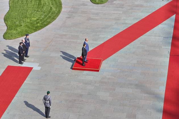 Berlin, Germany, September 15, 2026: Federal Chancellery—Reception for Iraqi Prime Minister Ali al-Zaidi and Federal Chancellor Friedrich Merz (CDU) Copyright: xdtsxNachrichtenagenturx dts_134693