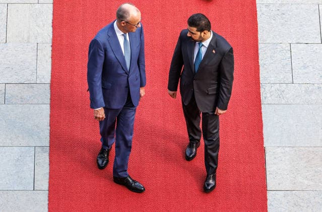 Chancellor Friedrich Merz (CDU) with the Prime Minister of the Republic of Iraq, Ali Falih Kadhim al Saidi; Chancellor Friedrich Merz (CDU) with the Prime Minister of the Republic of Iraq, Ali Falih Kadhim al Saidi, at the Federal Chancellery in Berlin on September 15, 2026; Berlin, Berlin, Germany; Federal Chancellery