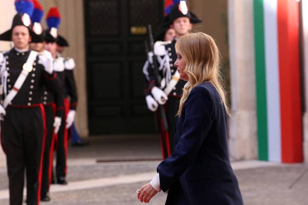 IPA88561182 - Rome, Italy September 15, 2026: Prime Minister Giorgia Meloni meets with European Council President Antonio Costa at Palazzo Chigi in Rome. The talks focused on key European issues and prospects for cooperation between Italy and European Union institutions.  Copyright: xmarcoxiacobuccix xmarcoxiacobuccix IPA88561182