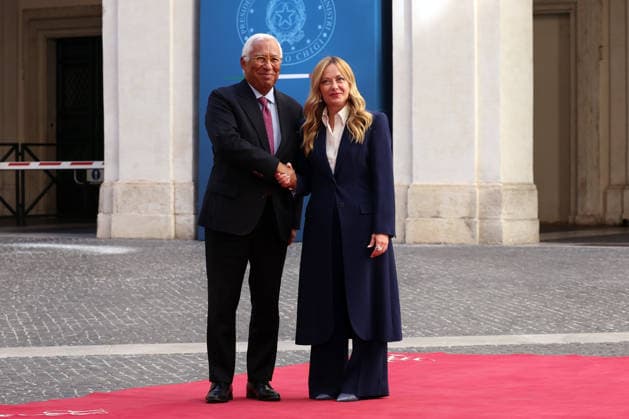 IPA88561214 - Rome, Italy September 15, 2026 Prime Minister Giorgia Meloni meets with European Council President Antonio Costa at Palazzo Chigi in Rome. The talks focused on key European issues and prospects for cooperation between Italy and the institutions of the European Union.  Copyright: xmarcoxiacobuccix xmarcoxiacobuccix IPA88561214