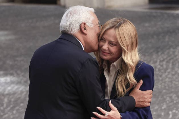 Italian Premier Giorgia Meloni meets European Council President Antonio Costa ROME, ITALY - SEPTEMBER 15: Italian Premier Giorgia Meloni (R) welcomes European Council President Antonio Costa (L) at Chigi Palace government office in Rome, Italy, on September 15, 2026. Riccardo De Luca Anadolu Rome Italy. Editorial use only. Please get in touch for any other usage.  Copyright: x2026xAnadoluxRiccardoxDexLucax