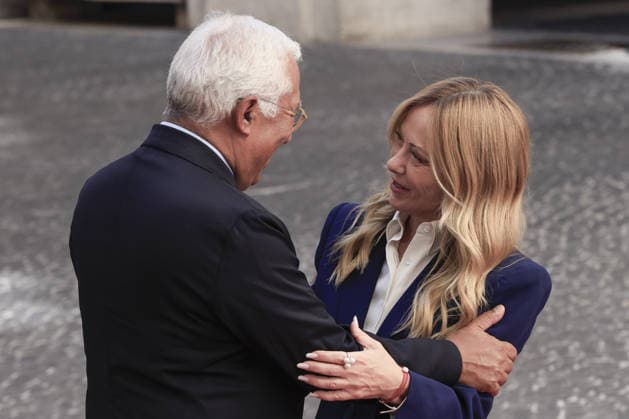 Italian Premier Giorgia Meloni meets European Council President Antonio Costa ROME, ITALY - SEPTEMBER 15: Italian Premier Giorgia Meloni (R) welcomes European Council President Antonio Costa (L) at Chigi Palace government office in Rome, Italy, on September 15, 2026. Riccardo De Luca Anadolu Rome Italy. Editorial use only. Please get in touch for any other usage.  Copyright: x2026xAnadoluxRiccardoxDexLucax