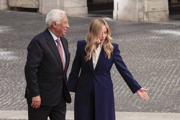 Italian Premier Giorgia Meloni meets European Council President Antonio Costa ROME, ITALY - SEPTEMBER 15: Italian Premier Giorgia Meloni (R) welcomes European Council President Antonio Costa (L) at Chigi Palace government office in Rome, Italy, on September 15, 2026. Riccardo De Luca Anadolu Rome Italy. Editorial use only. Please get in touch for any other usage.  Copyright: x2026xAnadoluxRiccardoxDexLucax