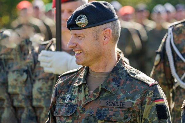 September 15, 2026, Düsseldorf: Command handover at the North Rhine-Westphalia State Command. Here: The new commander, Brigadier General Walter Schulte. Düsseldorf, North Rhine-Westphalia State Command, Wilhelm Raabe Street, North Rhine-Westphalia, Germany