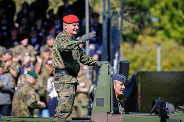September 15, 2026 Düsseldorf: Command handover at the North Rhine-Westphalia State Command. Pictured here is Brigadier General Hans Dieter Müller, who is retiring at the end of the month after more than 44 years of service in the Bundeswehr. Düsseldorf, North Rhine-Westphalia State Command, Wilhelm Raabe Street, North Rhine-Westphalia, Germany