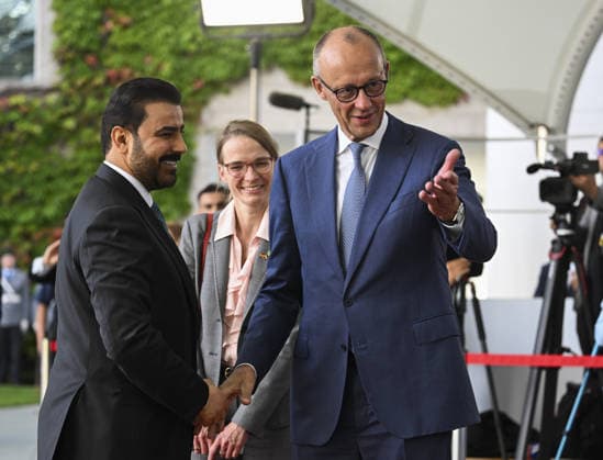 Friedrich Merz welcomes Iraqi Prime Minister Ali al-Zeidi in Berlin BERLIN, GERMANY - SEPTEMBER 15: German Chancellor Friedrich Merz receives Iraqi Prime Minister Ali al-Zaidi with an official ceremony at Federal Chancellery in Berlin, Germany on September 15, 2026. Halil Sagirkaya Anadolu Berlin Germany. Editorial use only. Please get in touch for any other usage.  Copyright: x2026xAnadoluxHalilxSagirkayax