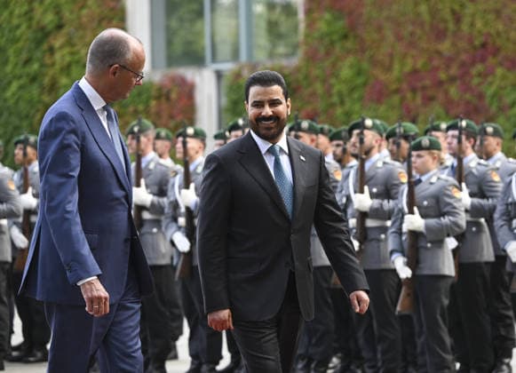 Friedrich Merz welcomes Iraqi Prime Minister Ali al-Zeidi in Berlin BERLIN, GERMANY - SEPTEMBER 15: German Chancellor Friedrich Merz receives Iraqi Prime Minister Ali al-Zaidi with an official ceremony at Federal Chancellery in Berlin, Germany on September 15, 2026. Halil Sagirkaya Anadolu Berlin Germany. Editorial use only. Please get in touch for any other usage.  Copyright: x2026xAnadoluxHalilxSagirkayax
