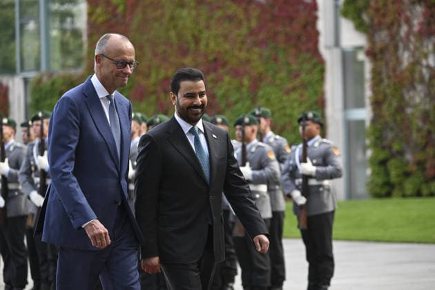 Friedrich Merz welcomes Iraqi Prime Minister Ali al-Zeidi in Berlin BERLIN, GERMANY - SEPTEMBER 15: German Chancellor Friedrich Merz receives Iraqi Prime Minister Ali al-Zaidi with an official ceremony at Federal Chancellery in Berlin, Germany on September 15, 2026. Halil Sagirkaya Anadolu Berlin Germany. Editorial use only. Please get in touch for any other usage.  Copyright: x2026xAnadoluxHalilxSagirkayax