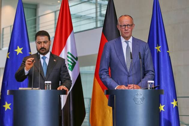 Berlin, Germany, September 15, 2026; Federal Chancellery: Reception for Iraqi Prime Minister Ali al-Zaidi and Federal Chancellor Friedrich Merz (CDU) Copyright: xdtsxNachrichtenagenturx dts_134725