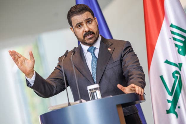 Chancellor Friedrich Merz (CDU) with the Prime Minister of the Republic of Iraq, Ali Falih Kadhim al Saidi; Chancellor Friedrich Merz (CDU) with the Prime Minister of the Republic of Iraq, Ali Falih Kadhim al Saidi, at the Federal Chancellery in Berlin on September 15, 2026; Berlin, Berlin, Germany; Federal Chancellery