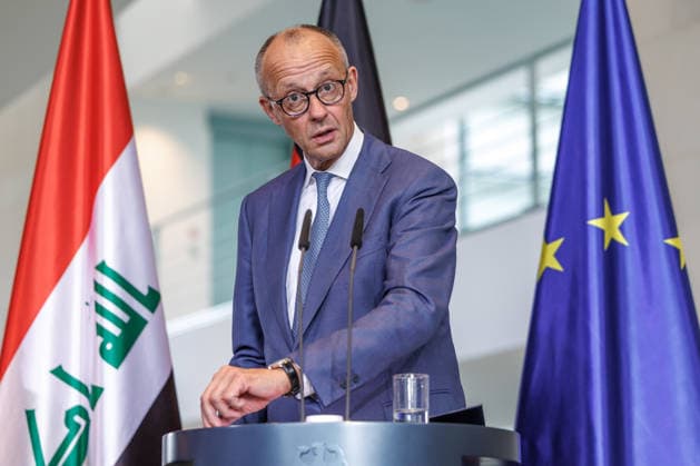 Chancellor Friedrich Merz (CDU) with the Prime Minister of the Republic of Iraq, Ali Falih Kadhim al Saidi; Chancellor Friedrich Merz (CDU) with the Prime Minister of the Republic of Iraq, Ali Falih Kadhim al Saidi, at the Federal Chancellery in Berlin on September 15, 2026; Berlin, Berlin, Germany; Federal Chancellery