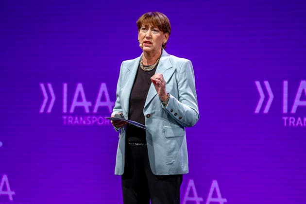 Opening of IAA Transportation 2026 with a tour of the exhibition; opening remarks by Hildegard Müller, President of the German Association of the Automotive Industry (VDA), Hannover; Hannover Messe; Lower Saxony; Hannover Region; Germany