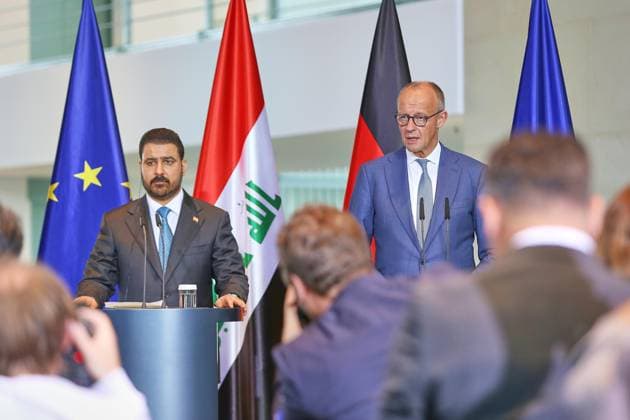 Berlin, Germany, September 15, 2026: Federal Chancellery—Reception for Iraqi Prime Minister Ali al-Zaidi and Federal Chancellor Friedrich Merz (CDU) Copyright: xdtsxNachrichtenagenturx dts_134729