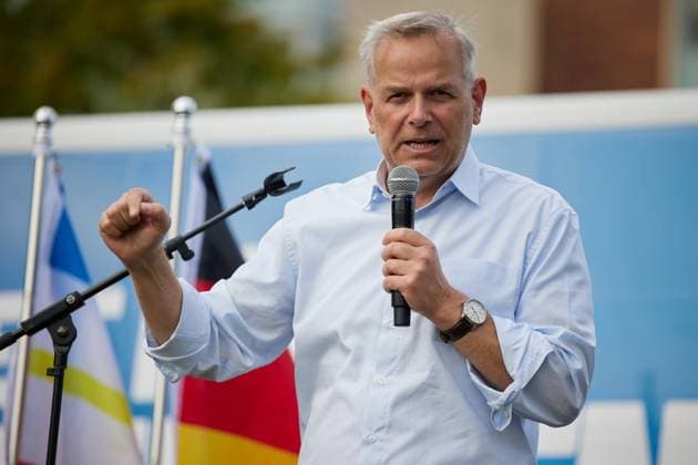 AfD Community Festival in Rostock ** FOR EDITORIAL USE ONLY ** EDITORIAL USE ONLY ** p Leif Erik Holm, AfD’s top candidate for the state election in Mecklenburg-Western Pomerania, speaks at a community festival in Rostock, Mecklenburg-Western Pomerania, Germany. Copyright JörgxCarstensen Copyright: JörgxCarstensen doc87m5ajiiml01bxq45mvr ,EDITORIAL USE ONLY Copyright: JörgxCarstensen