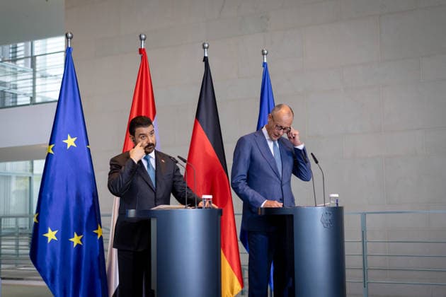 Prime Minister of Iraq, Ali Faleh Al Zaidi; Federal Chancellor, Friedrich Merz; Berlin; Federal Chancellery; Prime Minister of Iraq, Ali Faleh Al Zaidi; Federal Chancellor, Friedrich Merz; Berlin; Berlin, GER
