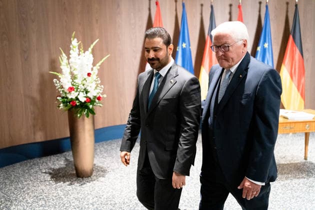 Prime Minister Ali Faleh Al Zaidi, Federal President Frank Walter Steinmeier, Berlin, official residence at Spreebogen, Prime Minister of Iraq Ali Faleh Al Zaidi, Federal President Frank Walter Steinmeier, Berlin, Berlin, GER