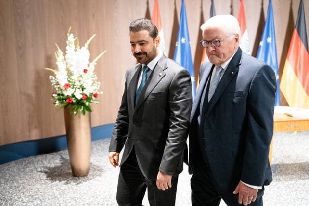 Prime Minister Ali Faleh Al Zaidi, Federal President Frank Walter Steinmeier, Berlin, official residence at Spreebogen, Prime Minister of Iraq Ali Faleh Al Zaidi, Federal President Frank Walter Steinmeier, Berlin, Berlin, GER