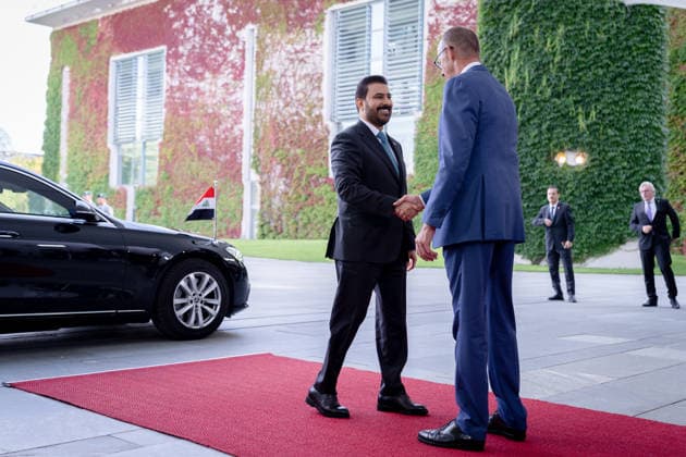 Prime Minister of Iraq, Ali Faleh Al Zaidi; Federal Chancellor, Friedrich Merz; Berlin; Federal Chancellery; Prime Minister of Iraq, Ali Faleh Al Zaidi; Federal Chancellor, Friedrich Merz; Berlin; Berlin, GER
