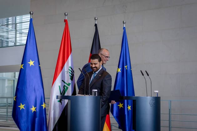 Prime Minister of Iraq, Ali Faleh Al Zaidi; Federal Chancellor, Friedrich Merz; Berlin; Federal Chancellery; Prime Minister of Iraq, Ali Faleh Al Zaidi; Federal Chancellor, Friedrich Merz; Berlin; Berlin, GER